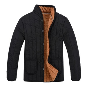 男装棉服中老年棉衣男士加绒立领保暖底衫绒棉服冬外套男式棉服男图片