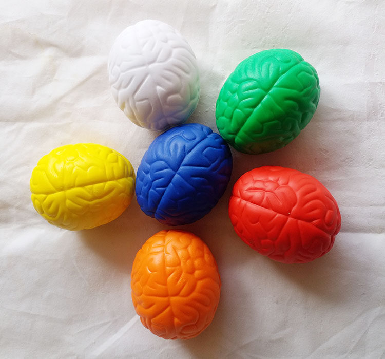 7cm脑袋形状压力球,大脑减压球,仿真大脑玩具球,pu大脑