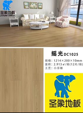 圣象强化复合木地板10mm家用E0/ENF级环保耐磨卧室耐磨锁扣地暖