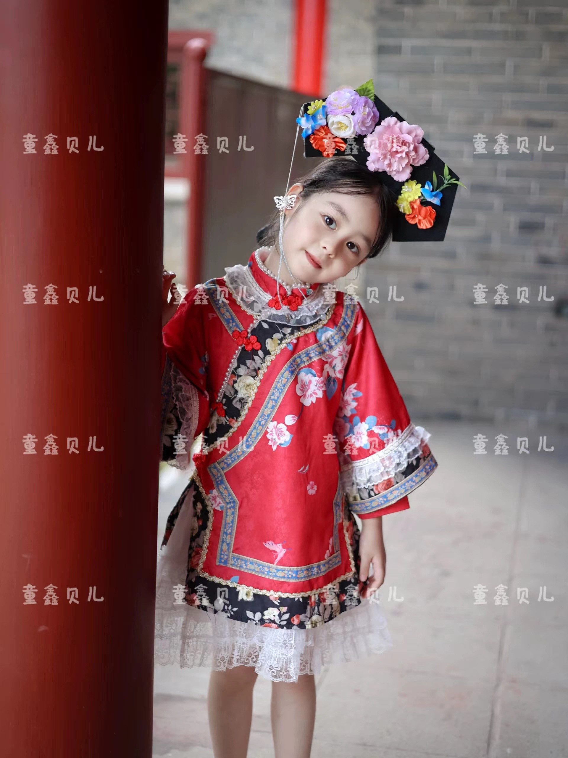 女童古装汉服裙春新款清代中国风连衣裙还珠格格裙郡主公主裙儿童,童装/婴儿装/亲子装,汉服,淘宝优惠券,粉丝福利购,淘宝优惠卷