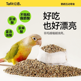 它适鹦鹉零食麻子虎皮牡丹玄凤蛋黄粒奖励互动专用油料麻籽火麻仁