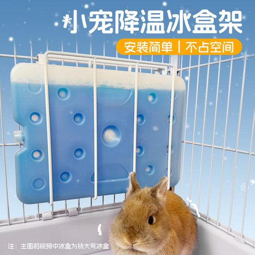 兔子降温冰盒架子宠物降温神器