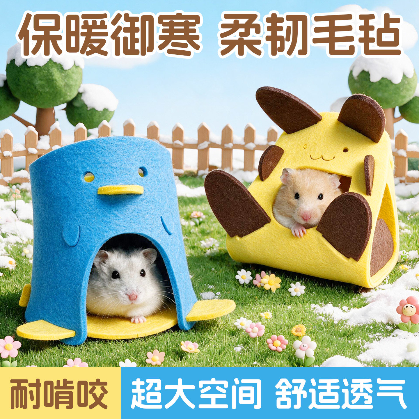 香港Alice仓鼠睡房小屋 兔子窝保暖冬 金丝熊荷兰猪豚鼠龙猫用品