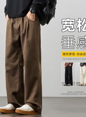 2025春夏秋冬四季新款多色纯工装棉宽松直筒休闲裤男潮PANTS MEN