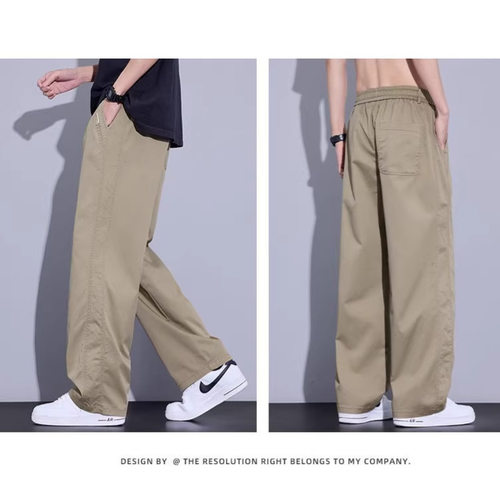 2026春夏四季新款欧美日工装宽松直筒藏青色透气休闲裤男潮PANTS