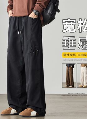 2025春夏秋冬四季新款多色纯工装棉宽松直筒休闲裤男潮PANTS MEN