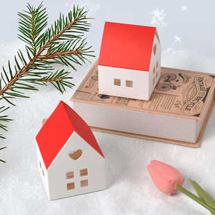 创意北欧风房子造型礼品盒现货小零食红包甜品糖果小礼品包装盒