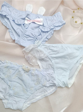 3条装 新款蓝色黄色系瑕疵品处理清仓亏本外贸特价品牌日单内裤女