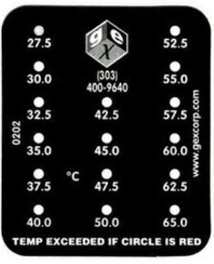 【进口优品】美国GEX辐照温度指示标签纸贴片高精度温度指示标签