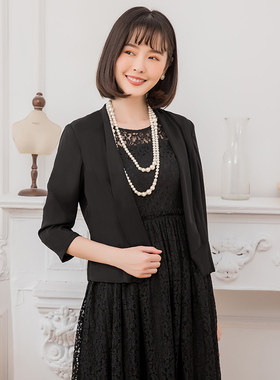 翠盈cuiying2021优雅简约韩版显瘦七分袖西装小外套88361