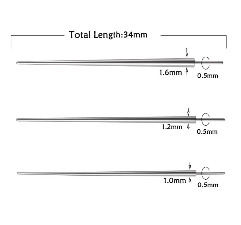 插针式穿刺接引针引导杆不锈钢插针耳钉肚脐钉唇钉舌钉辅助接引棒