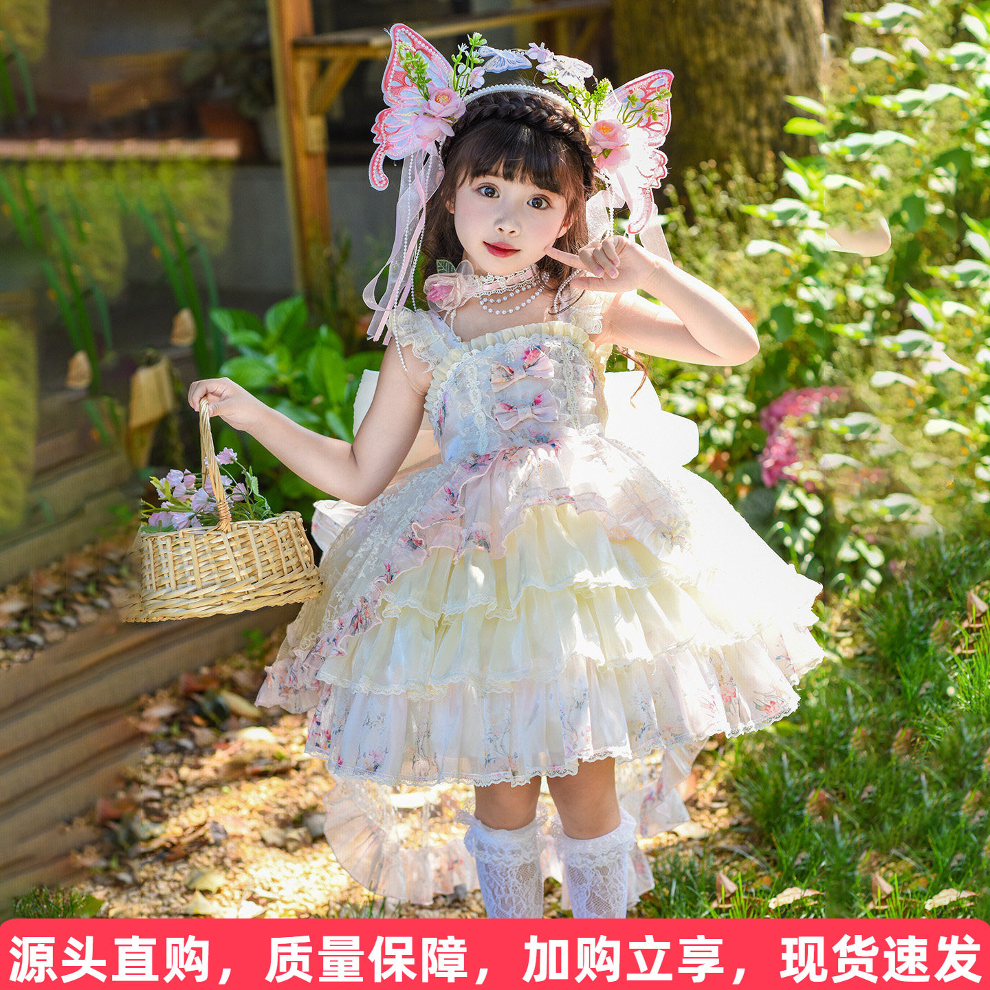 莫奈花园洛丽塔送拖尾图片