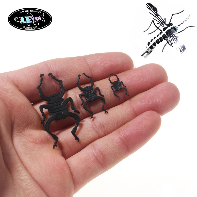 乐渔 仿生昆虫腿 陆生昆虫飞蝇绑制材料 硅胶虫腿 20条装
