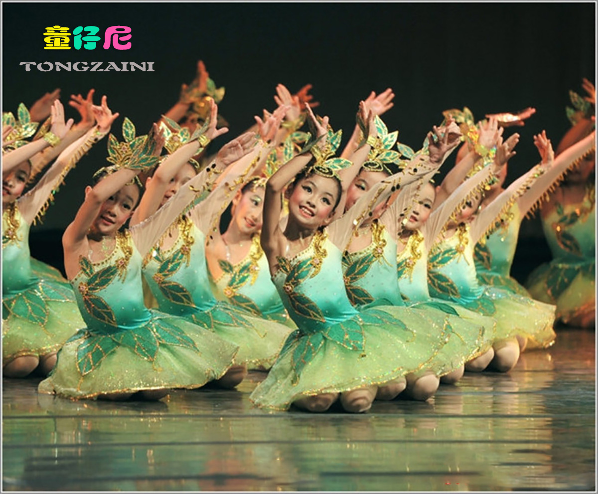 六一儿童舞蹈演出服小草茉莉花女