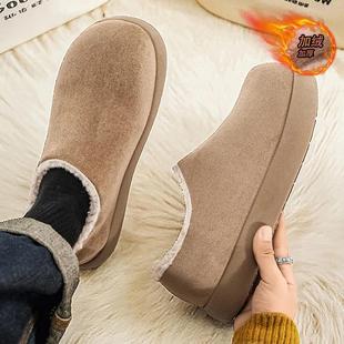 休闲鞋 梵夕鞋 低帮套脚男N潮流反绒时尚 加绒加厚保暖博肯鞋 庄冬季