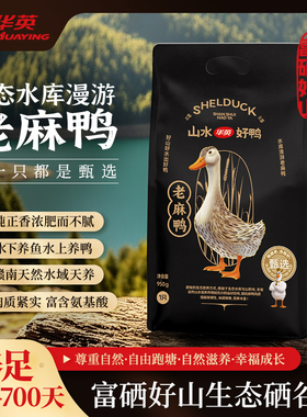 华英赣南500天水养生态富硒甄选老麻鸭950g肉质紧实煲汤老鸭