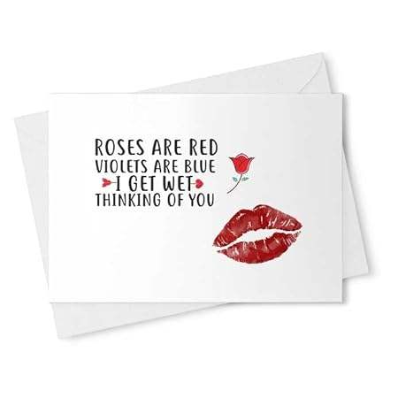 Funny Love Card - Roses Are Red Thinking Of You Naughty B