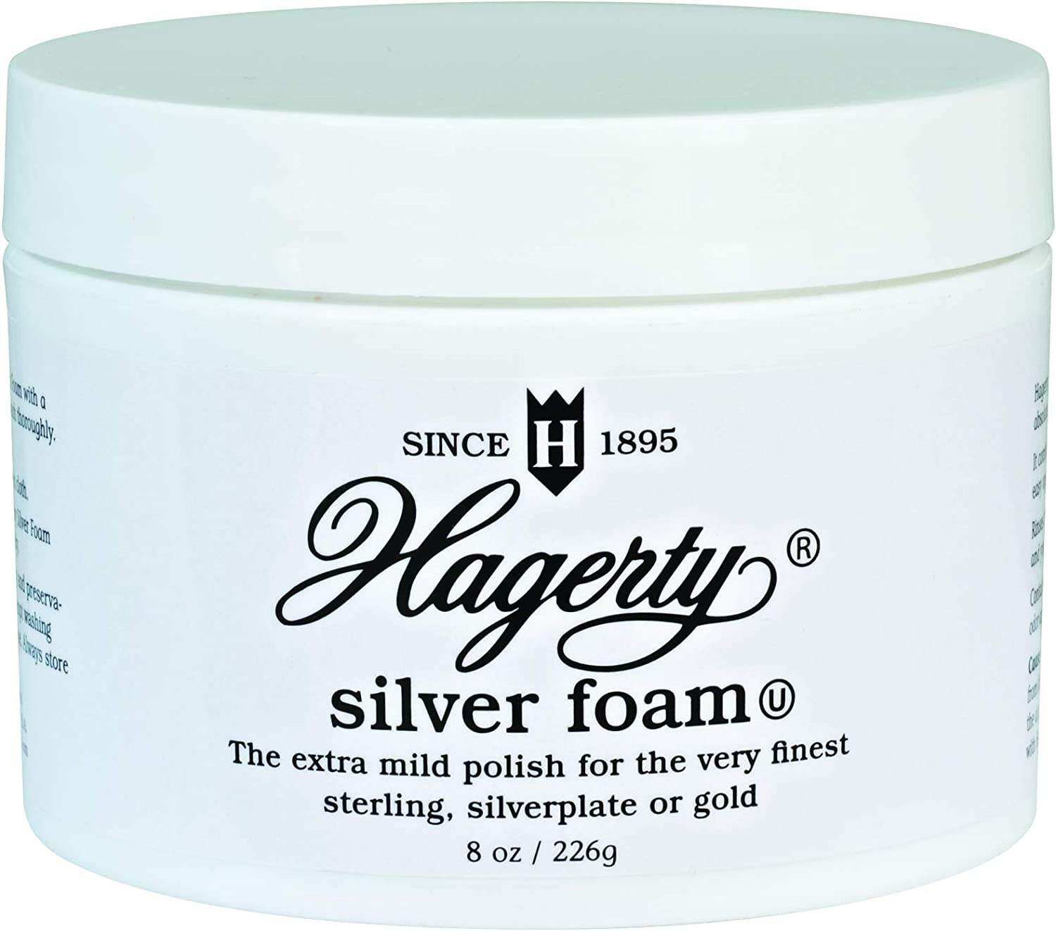 hagerty 11070 8-ounce mild silver polish, white