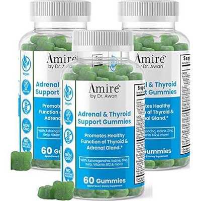 Amire by Dr. Awan Thyroid Support Gummies， Promotes Healt