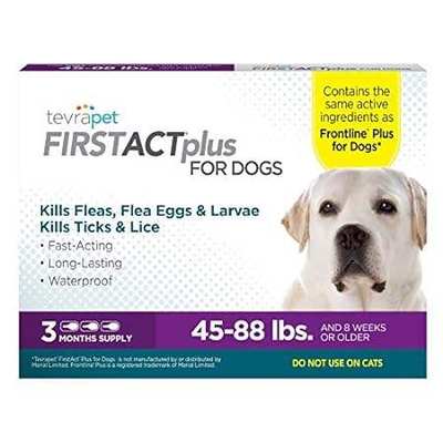 TevraPet FirstAct Plus Flea and Tick Topical for Dogs 45-