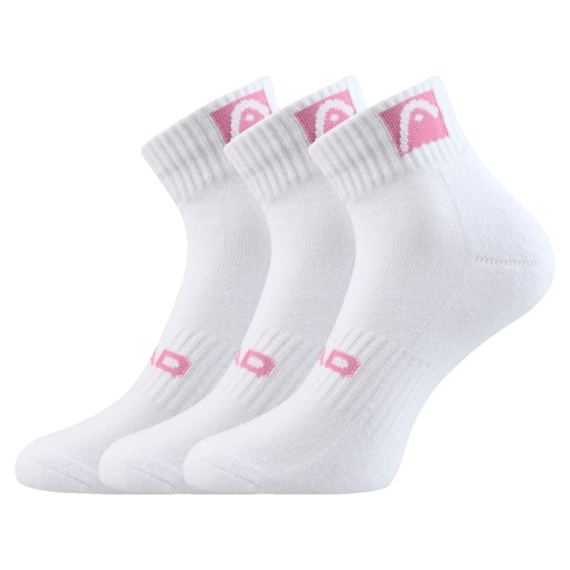 【清仓仅剩5天女专业网球袜】10双白粉标22-24cm脚长32-39码HEAD