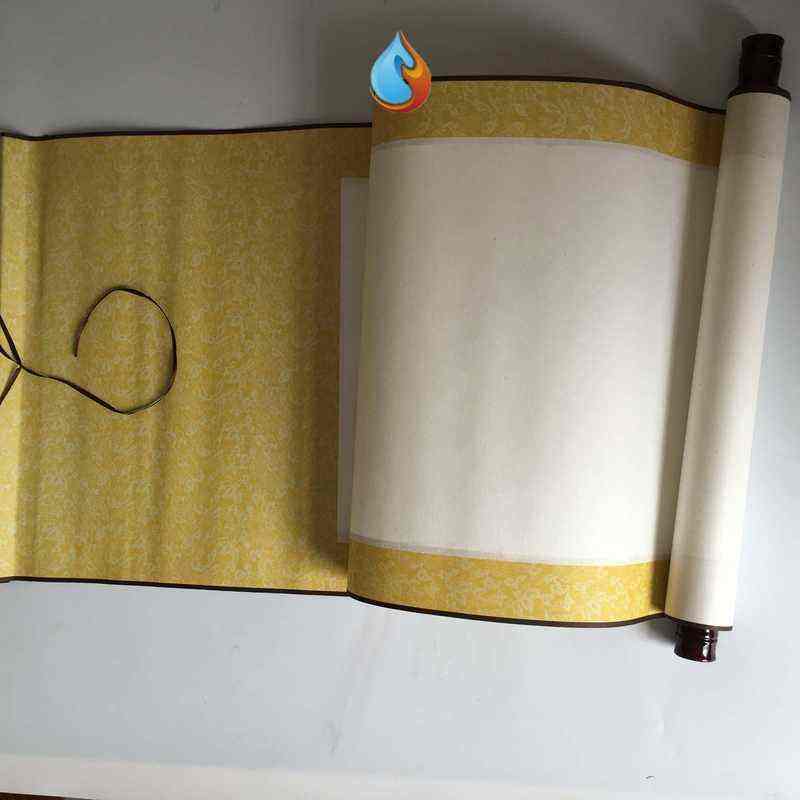 画轴空白卷轴竖挂卷挂画古风宣纸装裱国画创作人气毛笔横幅画卷厸