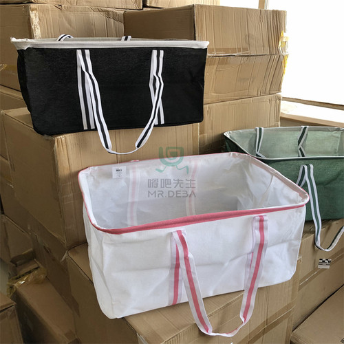 多功能带支撑可折叠购物袋收纳袋户外野餐露营收纳包手提包