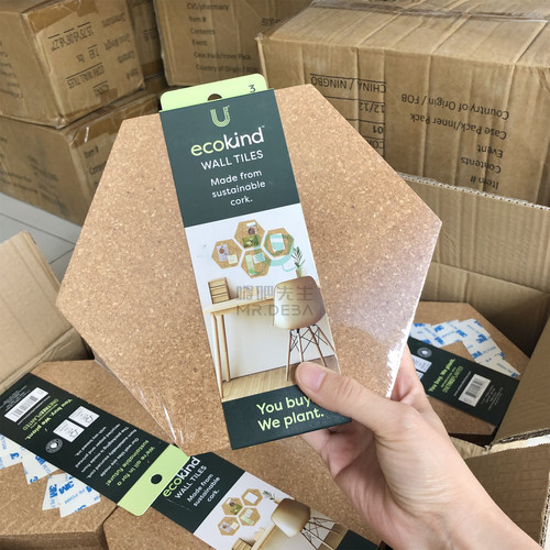 3个装！六边形软木展示板照片便签背景墙装饰板多功能墙贴隔热垫