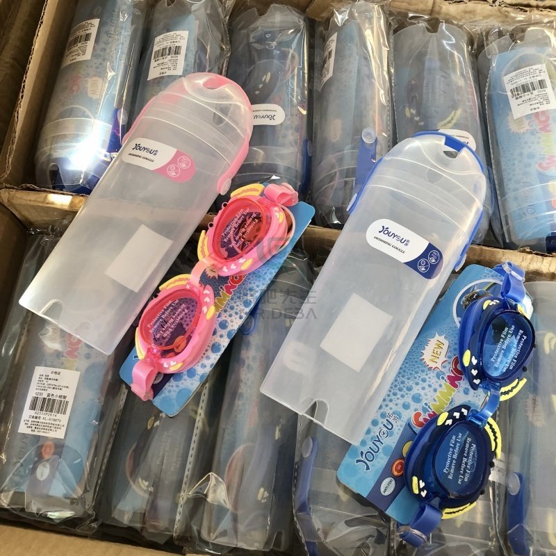 新款儿童泳镜男童女童游泳眼镜防水高清小螃蟹卡通泳镜