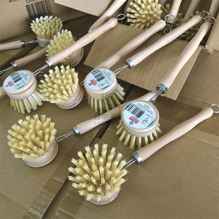 2个 多功能家用洗锅洗碗清洁刷实木手柄厨房清洁洗碗刷