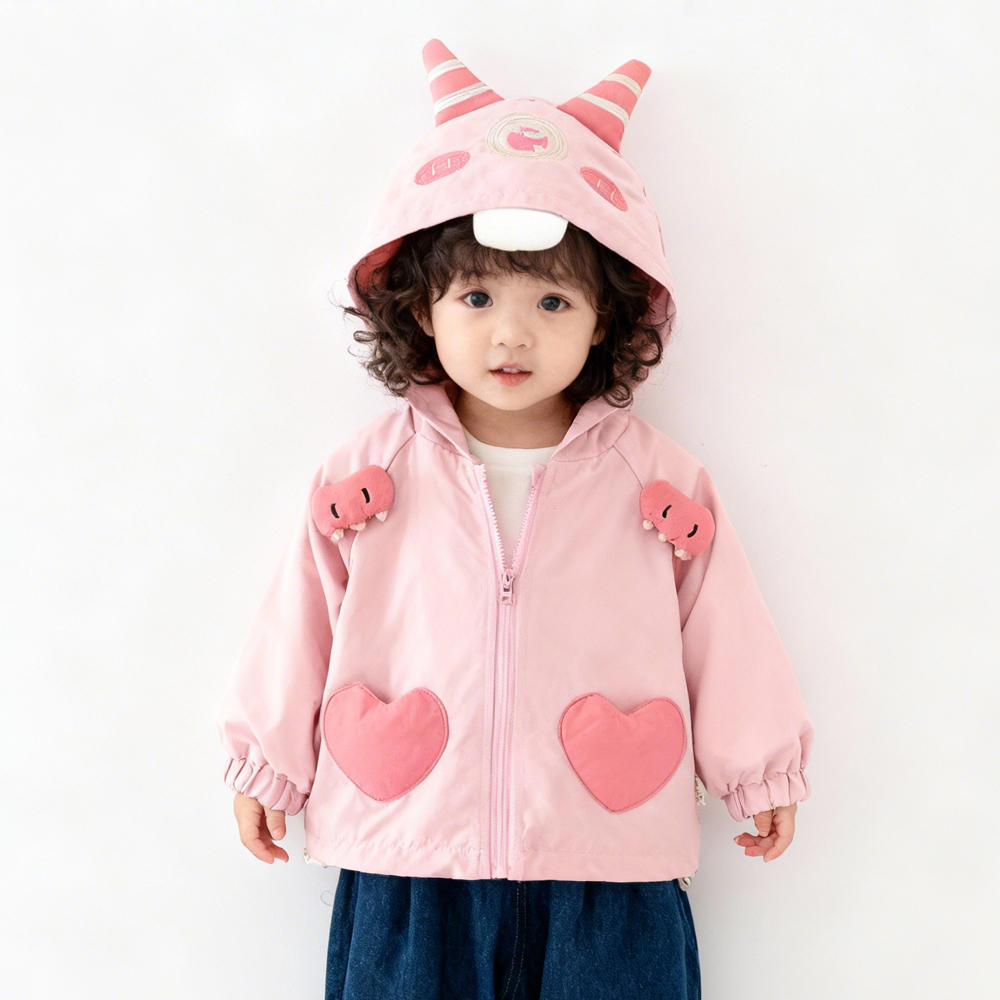 婴儿衣服2025新款宝宝可爱风衣新款春装外套韩版长袖女孩连帽外套