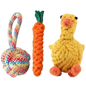 狗狗玩具棉绳鸭子宠物玩具洁齿绳结比熊泰迪狗磨牙益智小型犬玩具