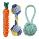 狗狗玩具绳结咬绳拔河耐咬磨牙绳拉扯宠物柴犬结绳小型犬球带绳