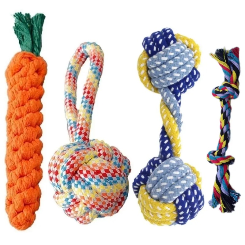 狗狗磨牙玩具解闷耐咬绳结咬绳