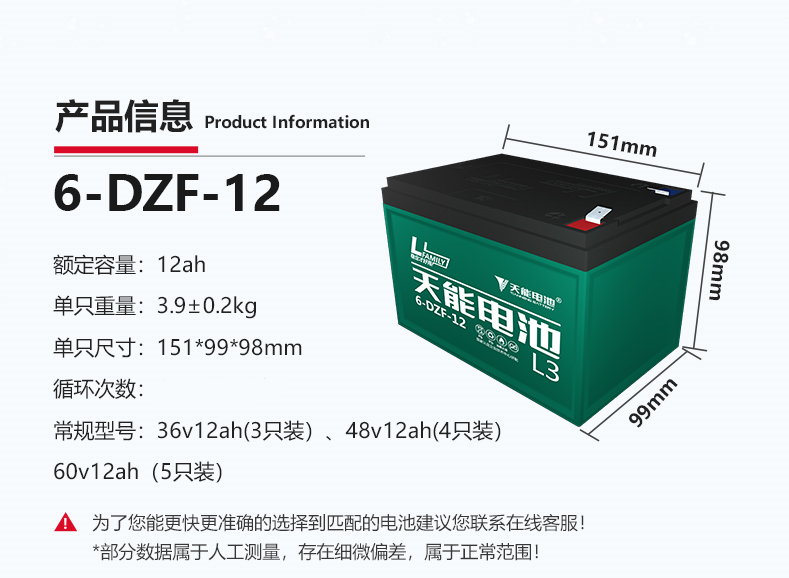 天能12V12AH20AH电动车电池电瓶三轮车音响6-DZM-12 6-DZF-12.3