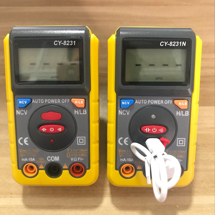 포켓 디지털 멀티미터 CY-8231|N 충전식 디지털 디스플레이 멀티미터 지능형 화상 방지 고정밀