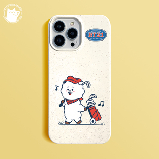 BT21适用苹果14promax手机壳BTS防弹少年团金南俊金泰亨田国闵其周边iPhone13保护套生日礼物女可爱防摔