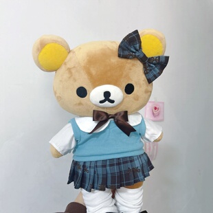 40cm日本轻松熊衣服M码泰迪熊毛绒玩具娃衣原创手作jk套装学院风