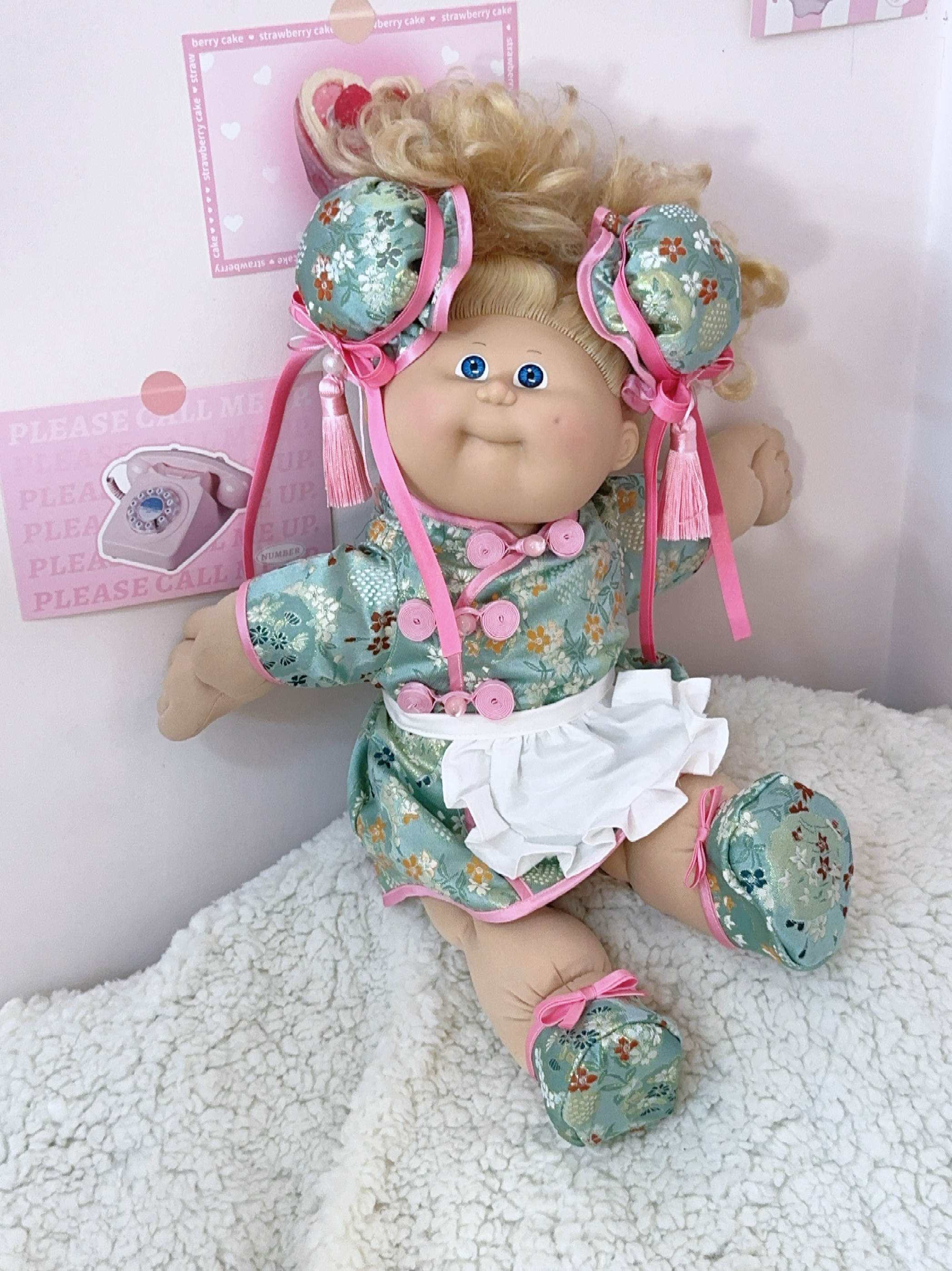 椰菜娃娃娃衣裙子衣服椰菜宝宝中华娃娃旗袍胶皮娃Cabbage Patch