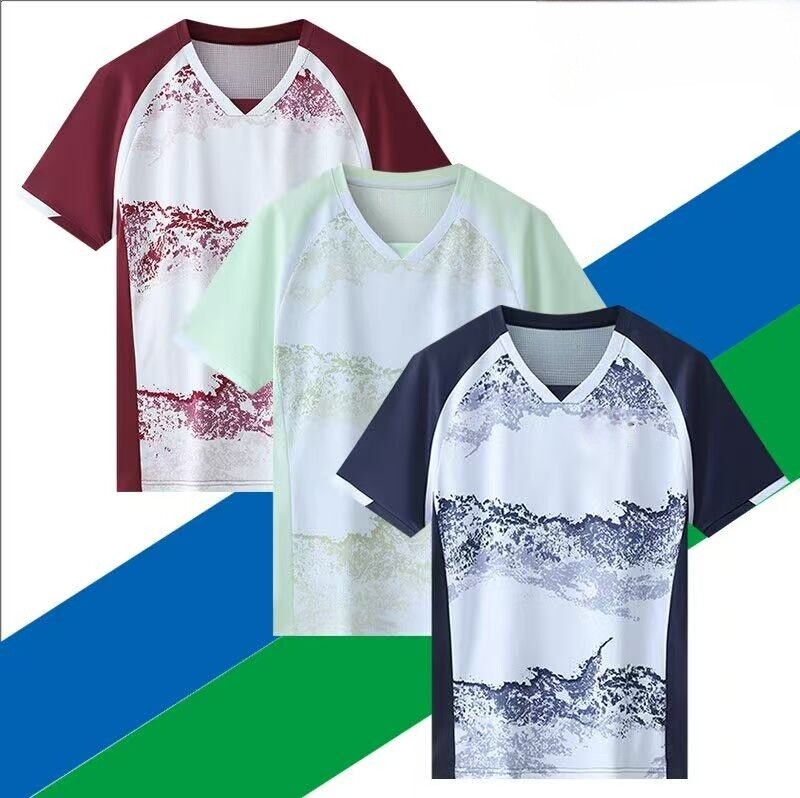 2026新款羽毛球服男女套装短袖速干透气运动比赛训练球服印字定制