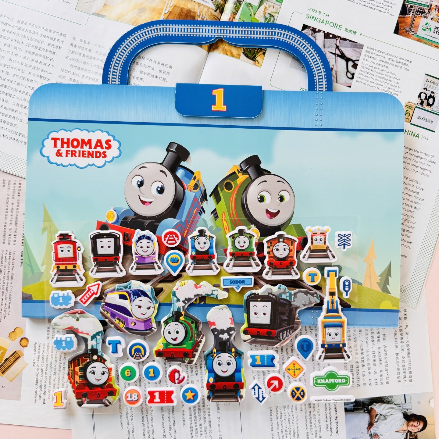 外单限定款 可重复贴 托马斯小火车贴纸书卡通贴画泡泡贴纸Thomas