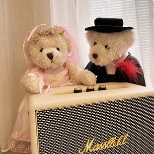 婚庆情侣泰迪熊毛绒玩具结婚家居装 饰毛绒玩具熊公仔毛绒玩偶娃娃