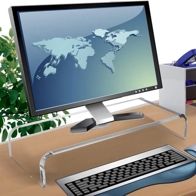 显示器增高架台式电脑底座支架桌面键盘托架支撑架亚克力置物架子