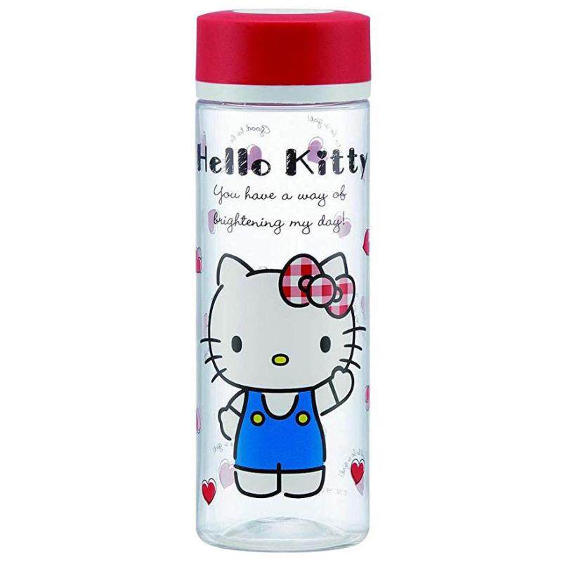 日本Sanrio正品Hello Kitty 透明塑膠運動水壺旅行水壺400ml(心)
