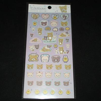 日本SanX正品Rilakkuma鬆弛熊 貼紙(依偎)B