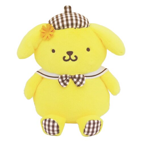 日本Sanrio正品Pompompurin布甸狗 毛絨公仔禮物擺設(Gingham)