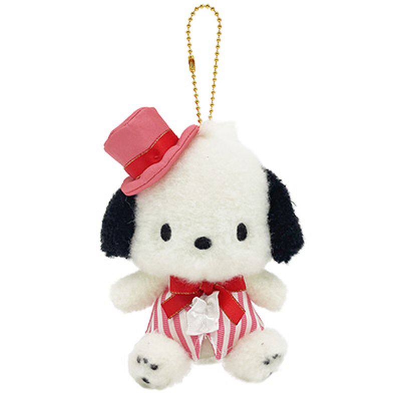 日本Sanrio正品PC狗Pochacco 毛絨公仔包掛件匙扣(高帽)