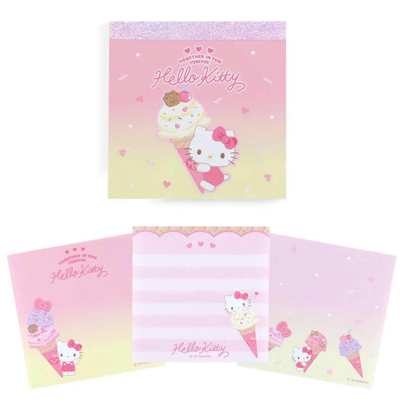 日本Sanrio正品Hello Kitty 便簽本便條紙Ice Party