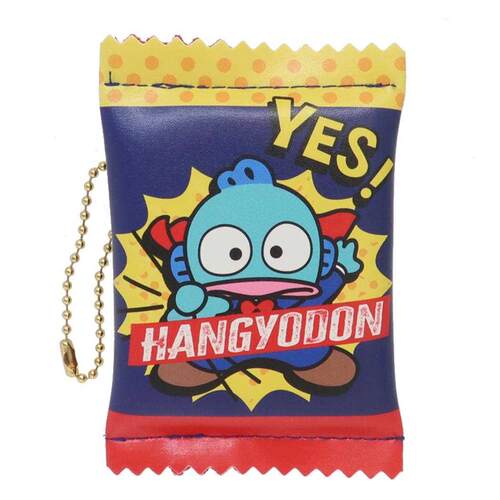 日本Sanrio正品Hangyodon海怪醜魚 零錢包硬幣包包掛件Retro