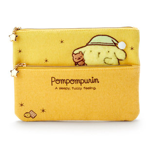 日本Sanrio正品Pompompurin布甸狗 手拿包紙巾包零錢包(睡衣)